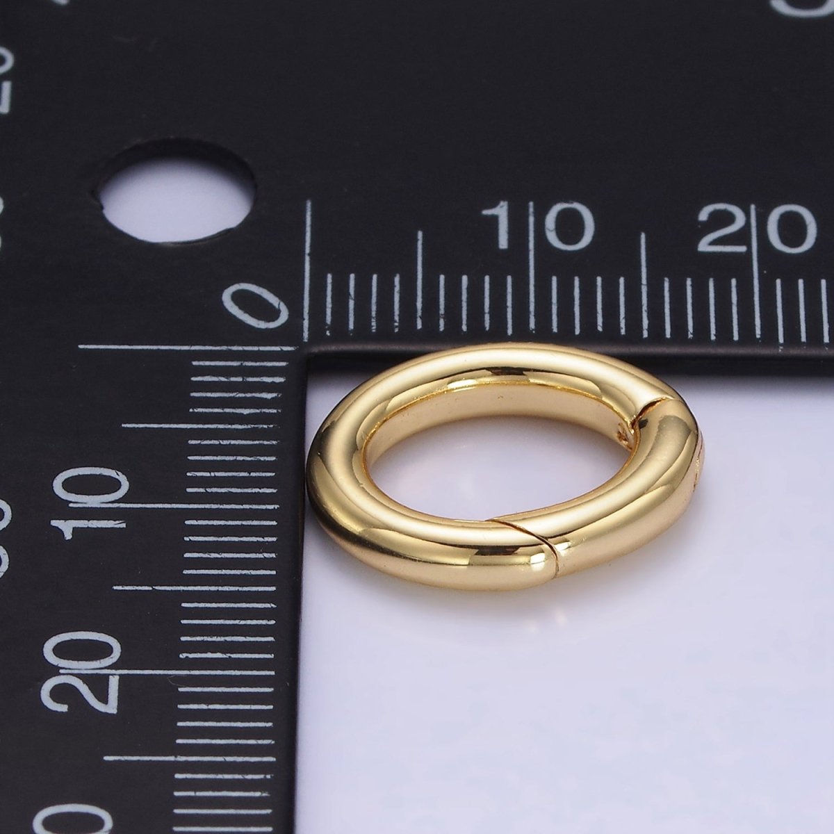 Oval Hinged Ring Push Gate Clasps 14k Gold Filled Spring Gate Clasp Charm Holder Z-679