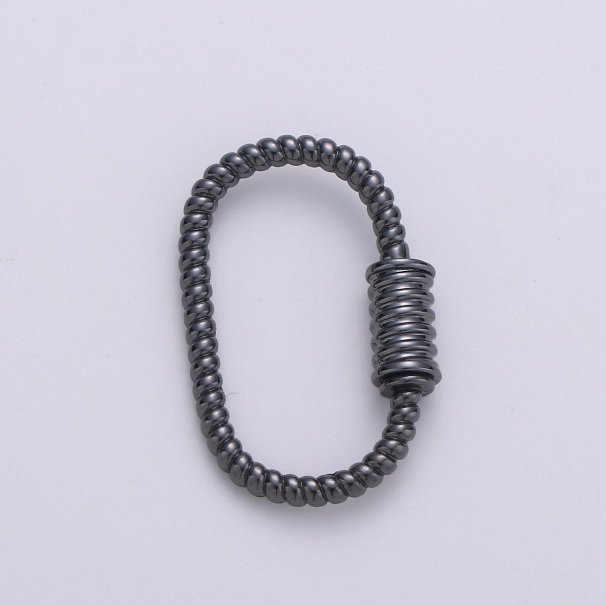 Oval Rope Style Carabiner Screw Clasp for Necklace Connector Jewelry Supply in Gold / Silver / Black / Rose Gold 25x16mm, K-474