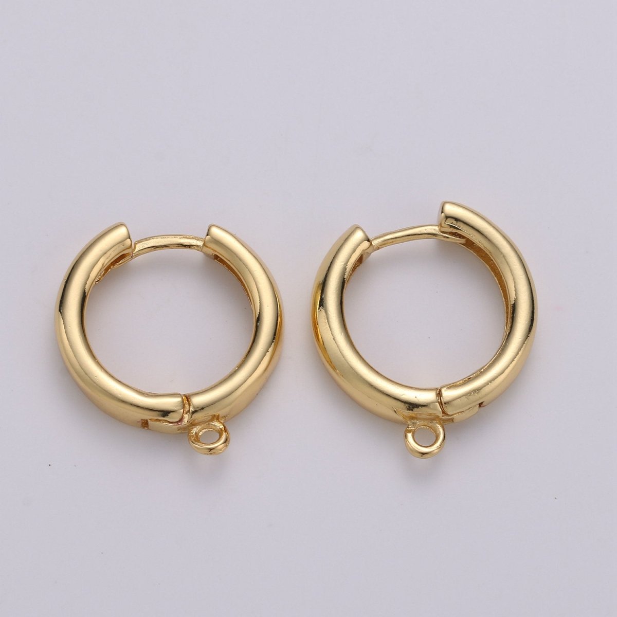 Overstock 24K Gold Filled one touch w/ open link Lever back earring making, 20x18 mm, Nickel free Lead Free for Earring Charm Making Findings K-903