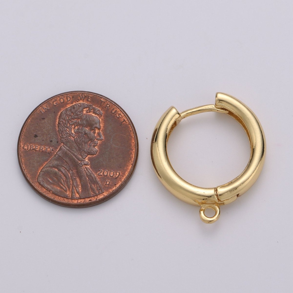 Overstock 24K Gold Filled one touch w/ open link Lever back earring making, 20x18 mm, Nickel free Lead Free for Earring Charm Making Findings K-903