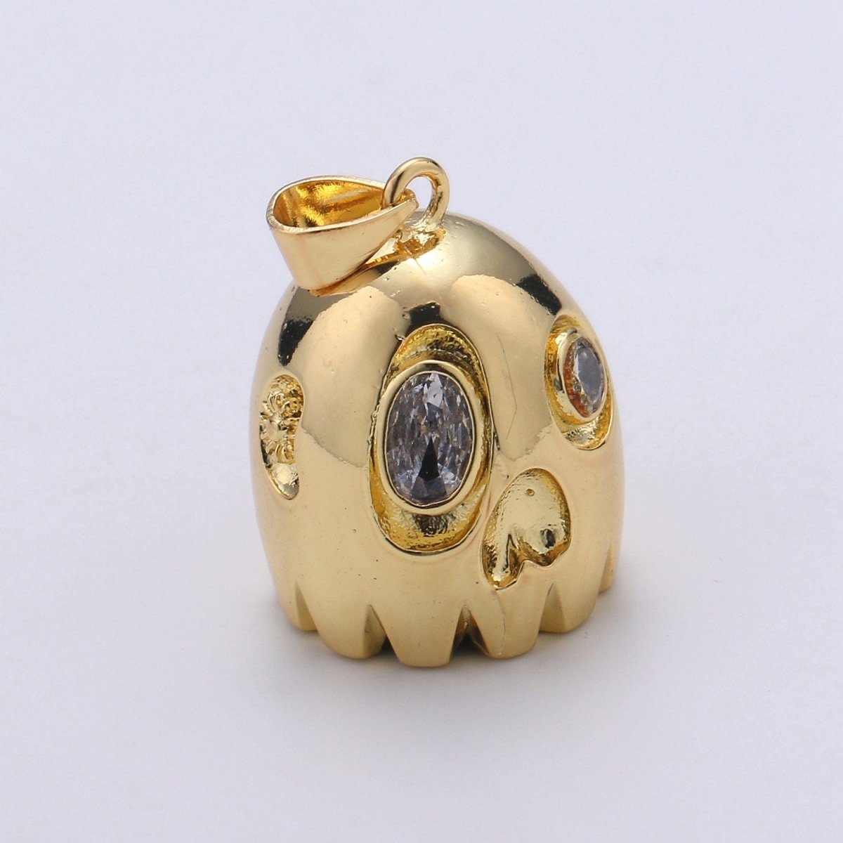 PacMan Ghost Pendant Arcade Inspired Charm Video Game Charm for 80s Necklace Jewelry Making Supply, J-062