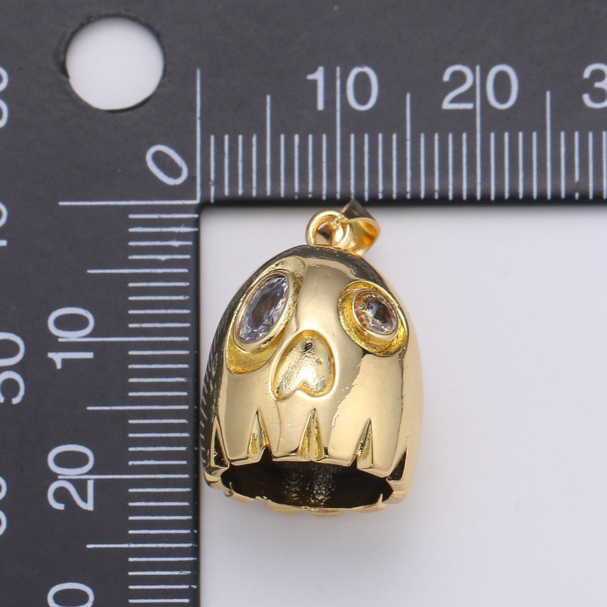 PacMan Ghost Pendant Arcade Inspired Charm Video Game Charm for 80s Necklace Jewelry Making Supply, J-062