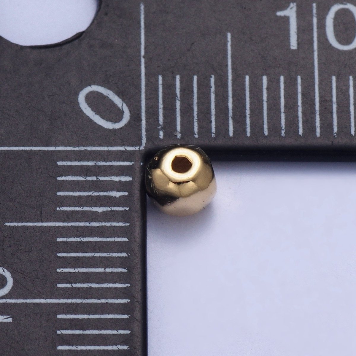 20 Pieces Pack 3.4X4mm Geometric Round Spacer Beads Jewelry Making Component in Silver & Gold B-049 W-936