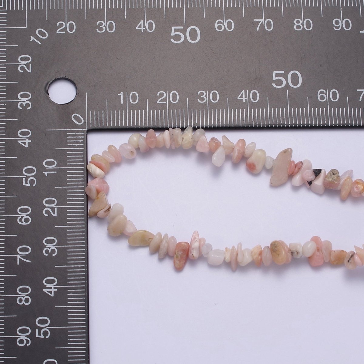 Pink Opal Beaded Necklace - Chip Necklace Healing Crystals, Gemstone Necklace, Handmade Jewelry, Crystal Necklace | WA-631 Clearance Pricing