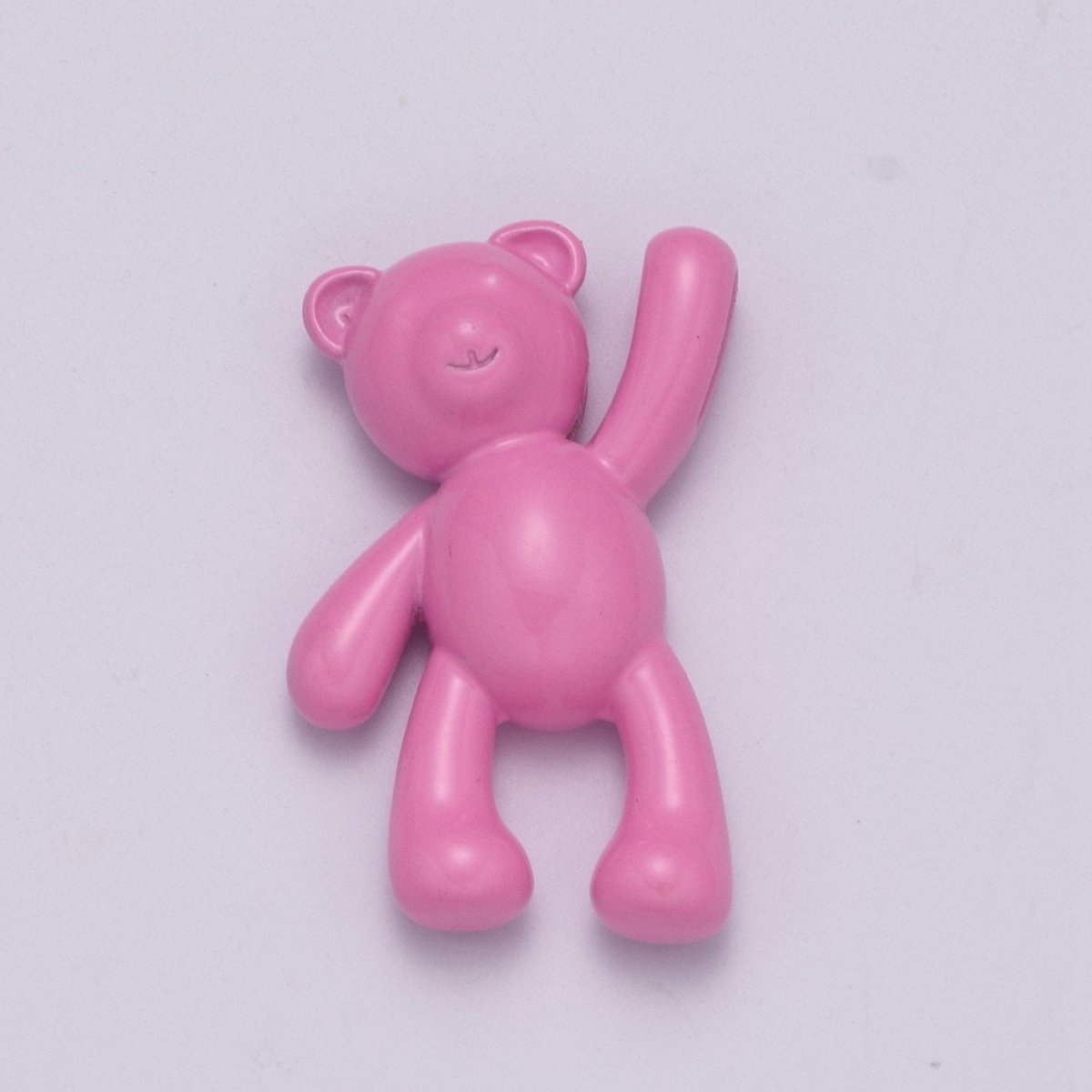 Pink Teddy Bear Charm Dangle Pendant Hold My Hand Bear Hug Charm for Necklace Bracelet Earring Supply M-821 M-822