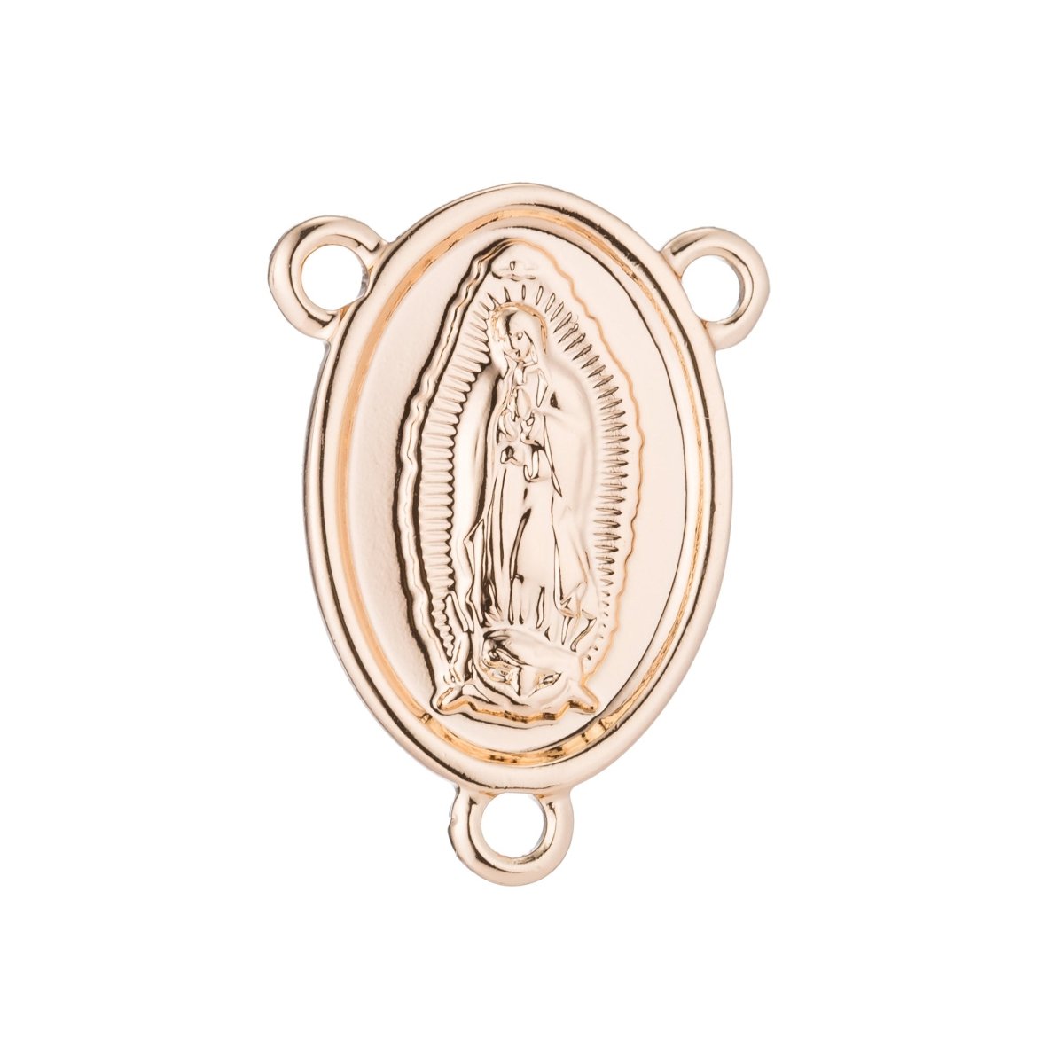 Pinky Gold Filled Rosary Centerpiece, Sacred Heart, Rosary Center, Rosary Making Supplies, Necklace Pendant, Findings for Jewelry Making F-187
