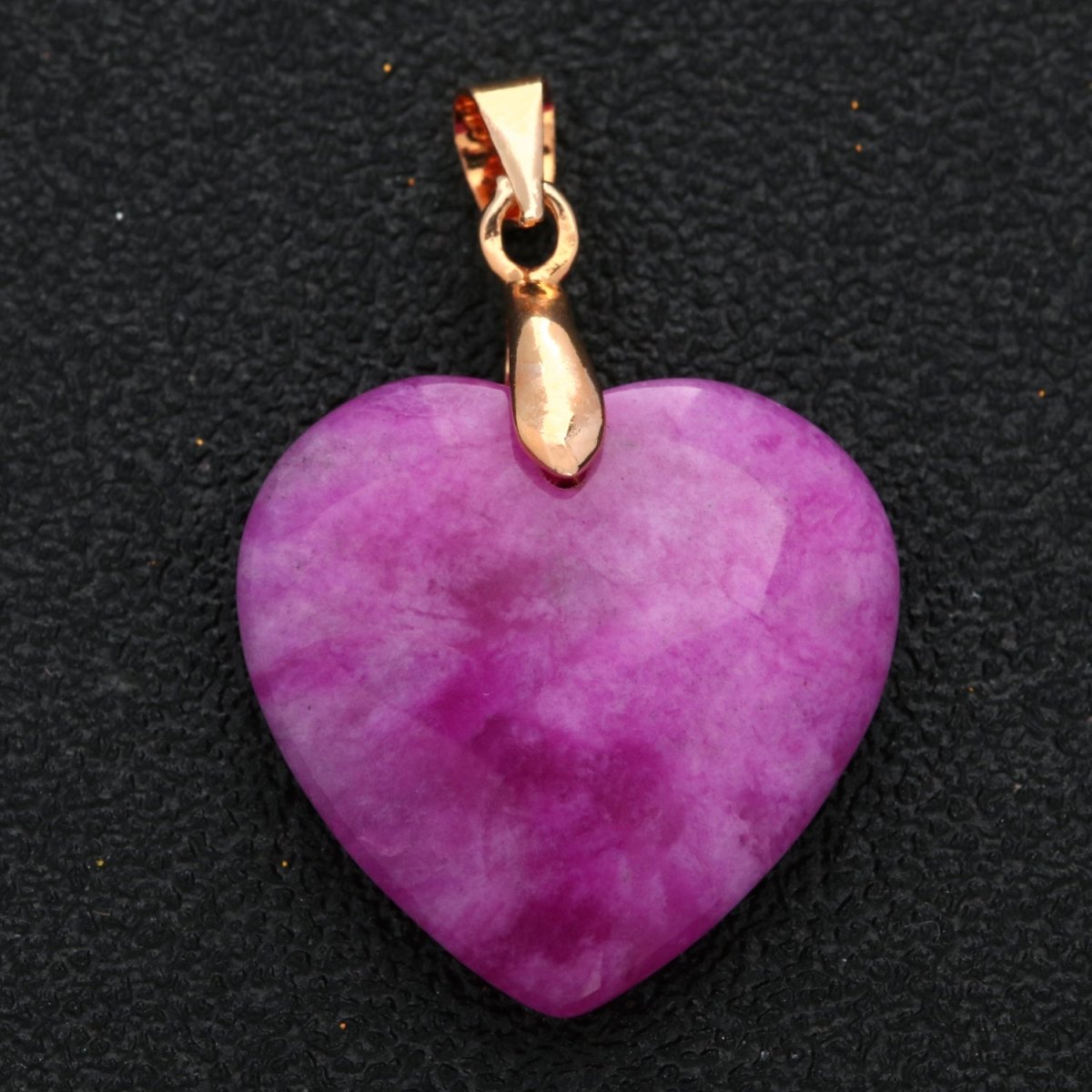 OS Purple Heart Jade Stone For Necklace Pendant | AH335