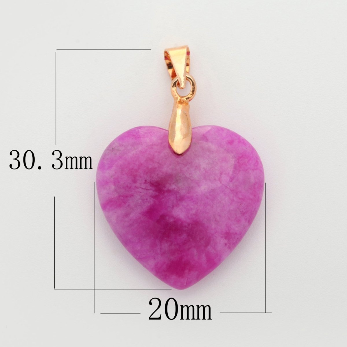 OS Purple Heart Jade Stone For Necklace Pendant | AH335