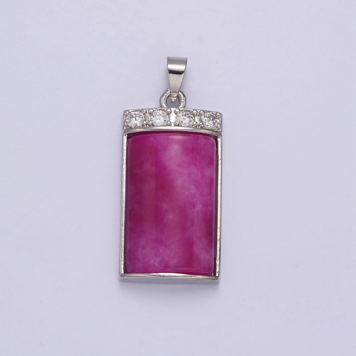 Purple Jade Pendant Vintage Design Drop Charm for Necklace W-632 W-633