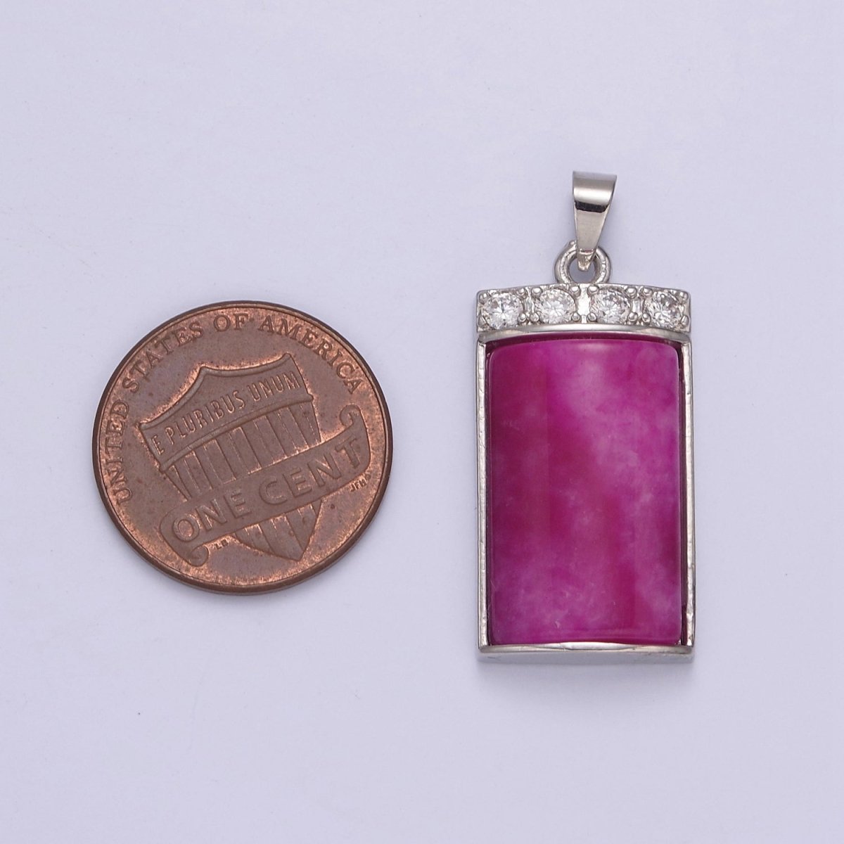 Purple Jade Pendant Vintage Design Drop Charm for Necklace W-632 W-633