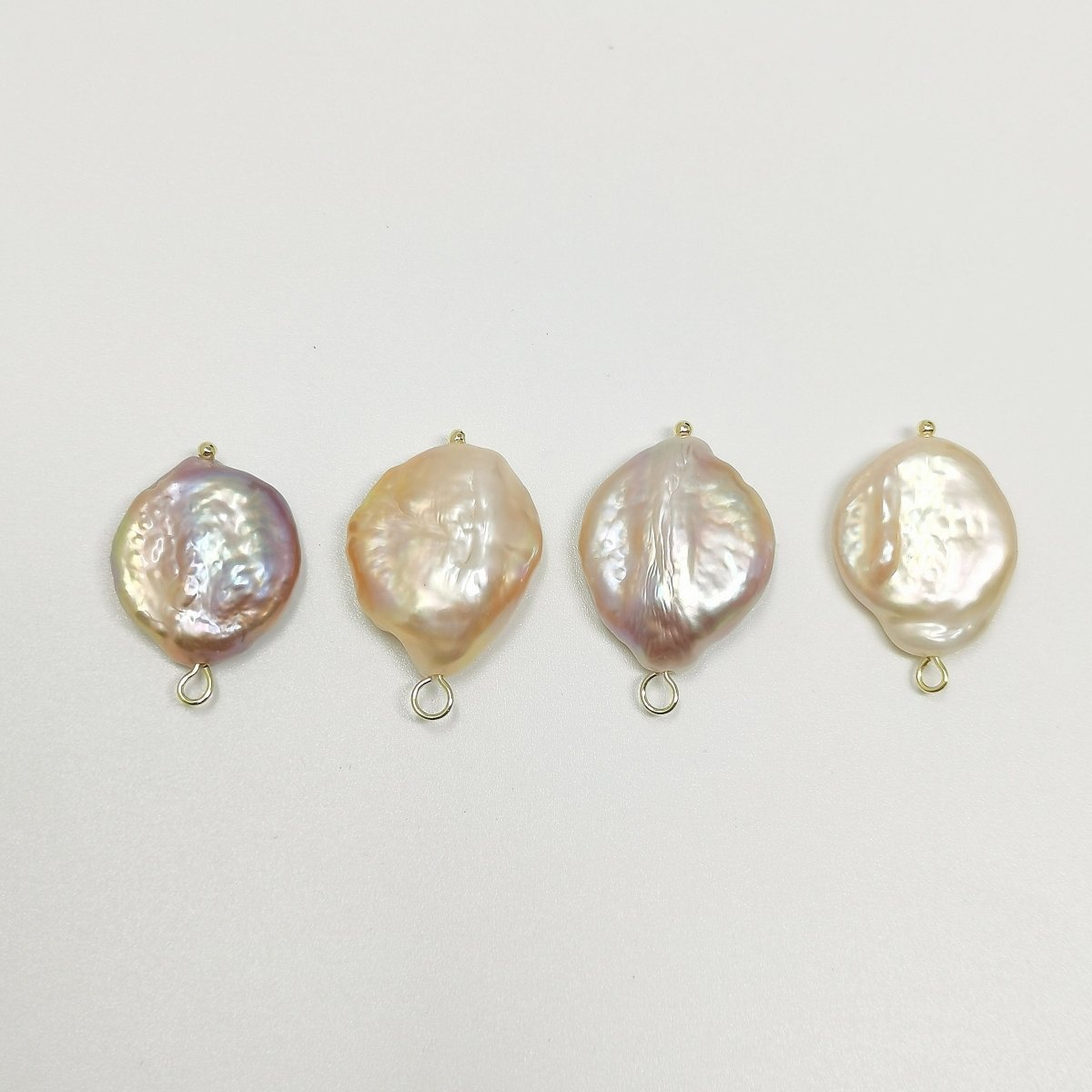Purple Pink Peach Freshwater Pearl Charm P-1779