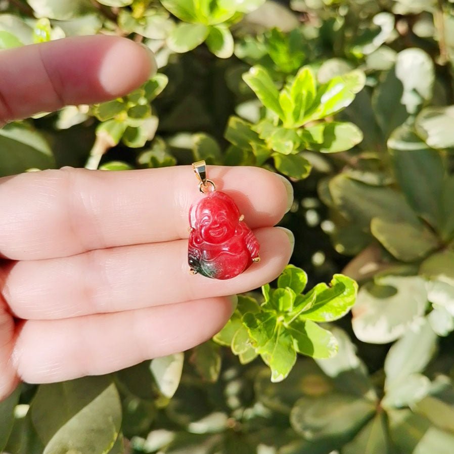 Red Buddha Jade Gold Filled AH-263
