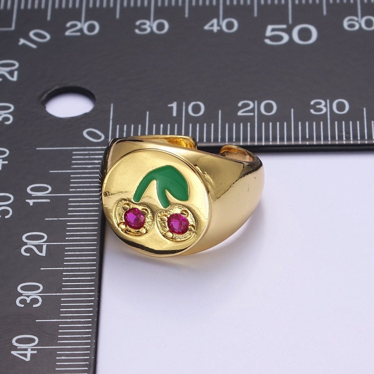 Red Cherry Signet Ring O-2171