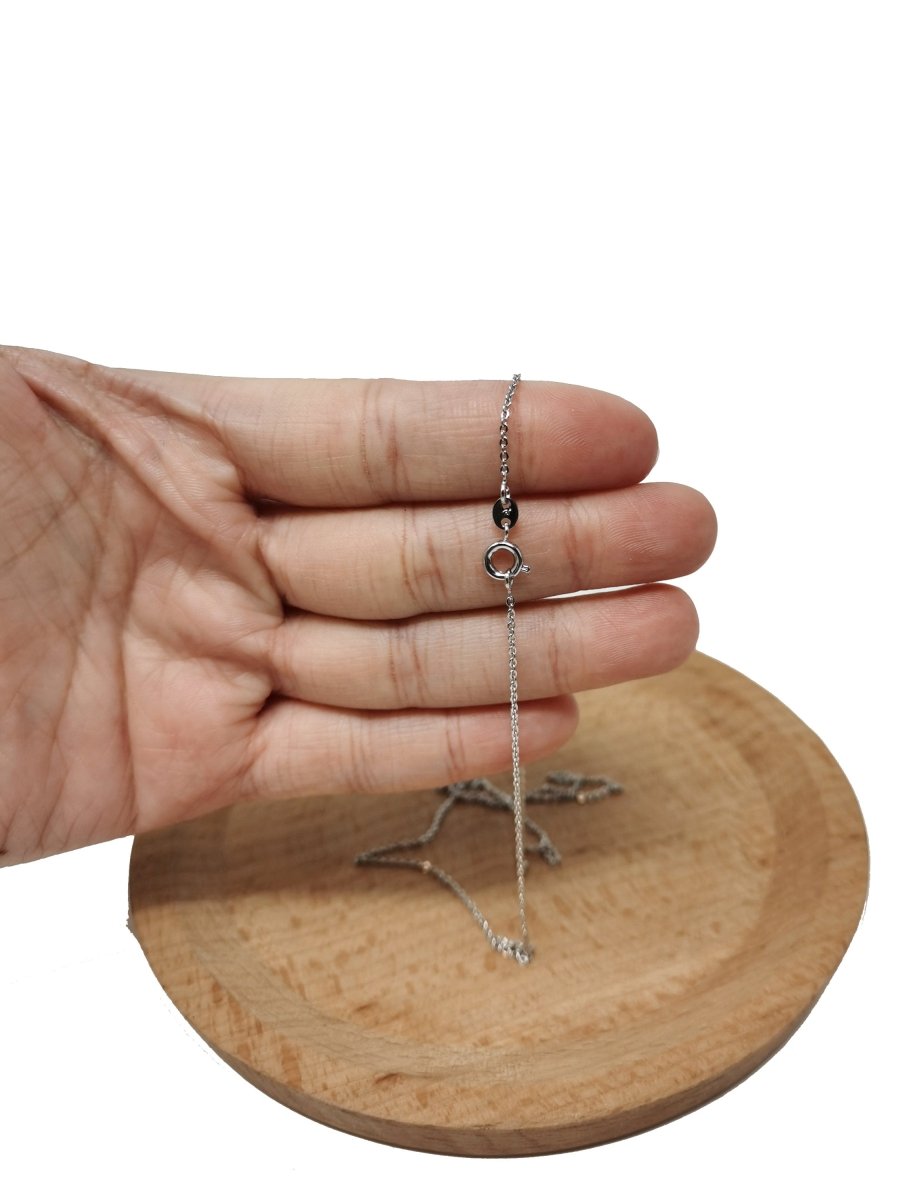 Rhodium Plated 0.5mm Dainty Cable 20 Inch Layering Necklace | CN-640  Clearance Pricing