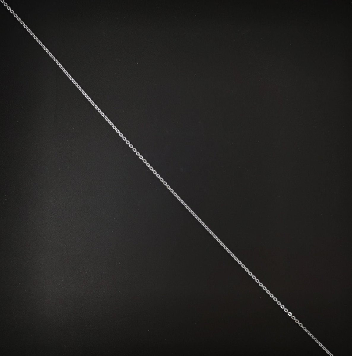 Rhodium Plated 0.5mm Dainty Cable 20 Inch Layering Necklace | CN-640  Clearance Pricing