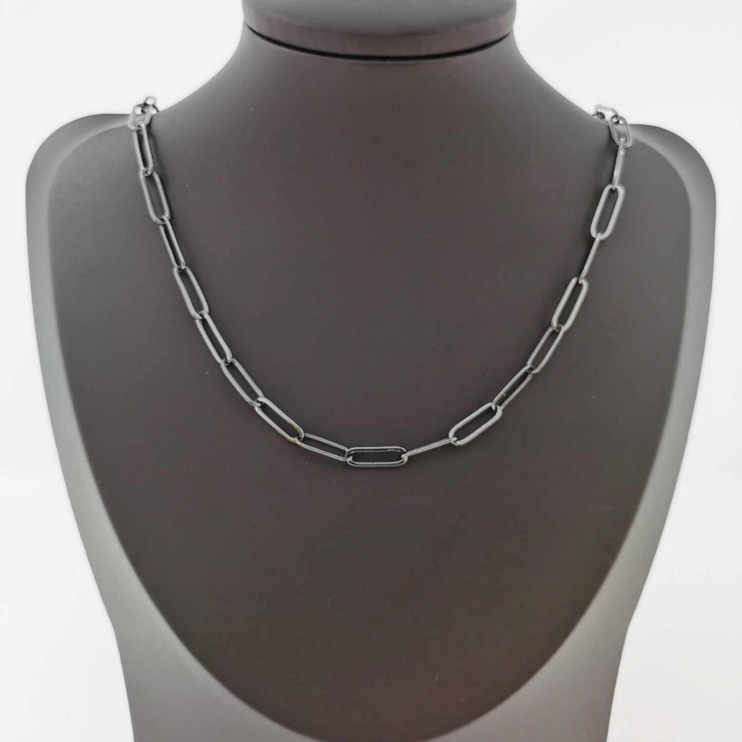 Black Paper Clip Chain, 15X5mm Gun Metal Plated Unfinished Chain, For Jewelry Necklace, Anklet, Bracelet Component | ROLL-205 Clearance Pricing