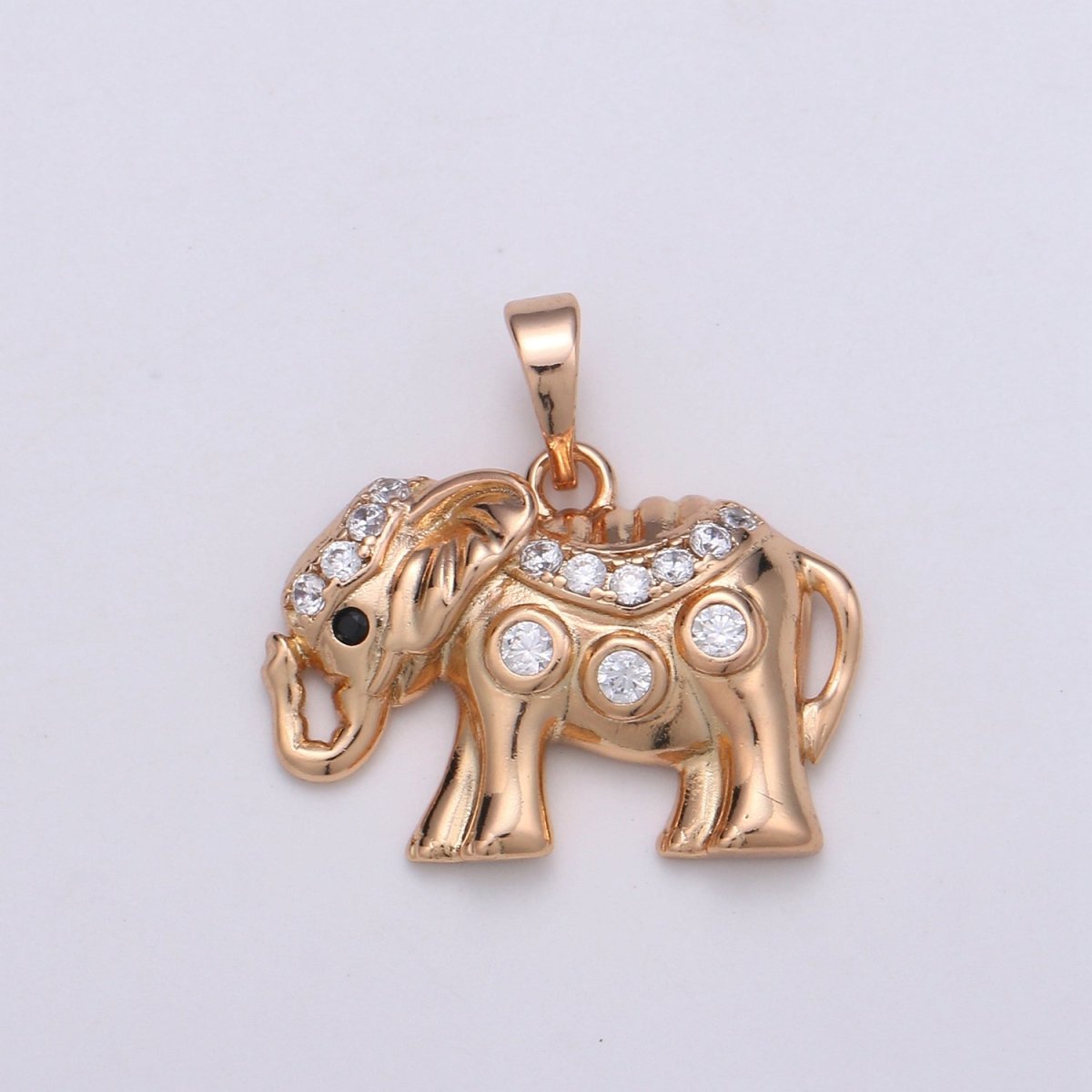 Rose Gold Elephant Gold Filled Pendants J-118