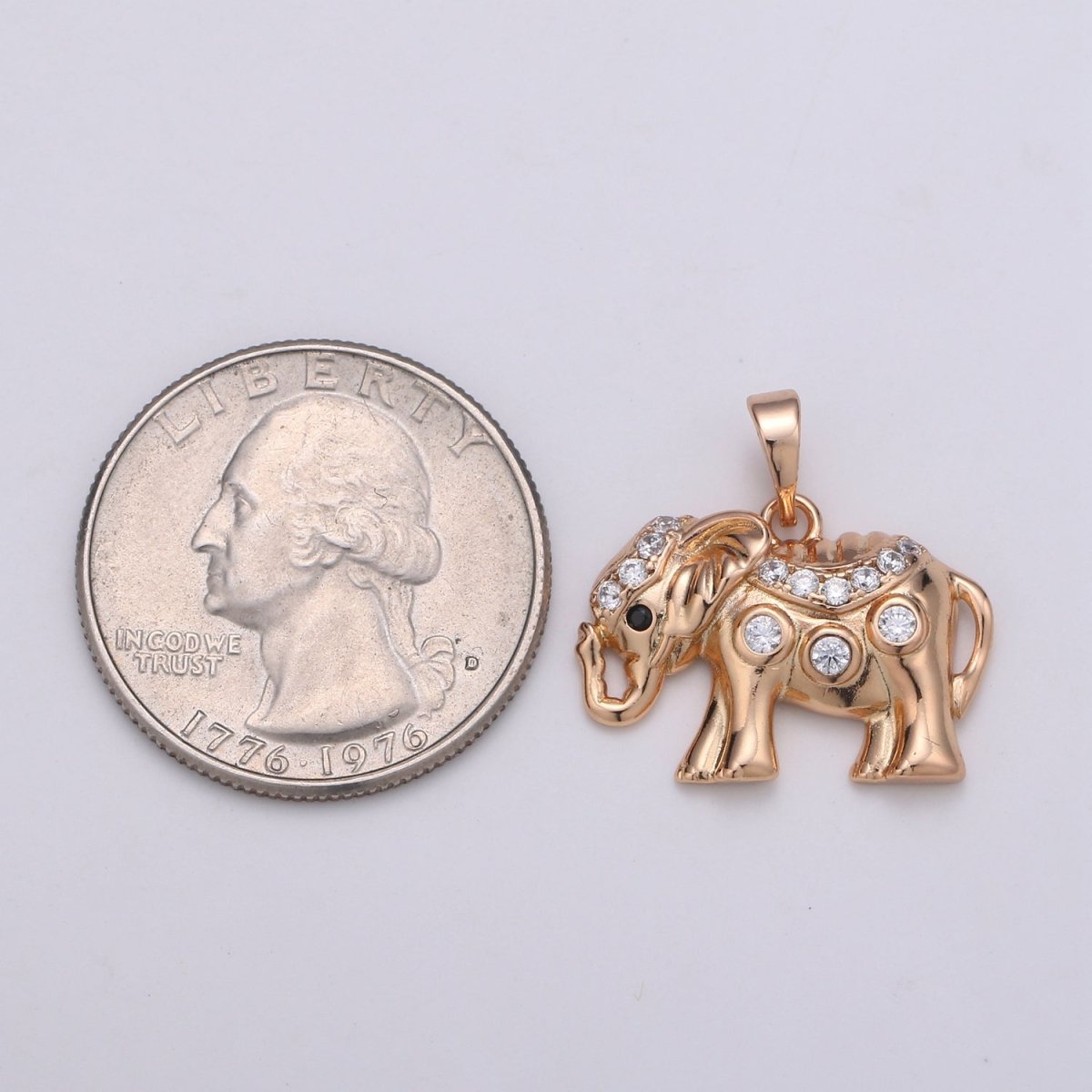 Rose Gold Elephant Gold Filled Pendants J-118