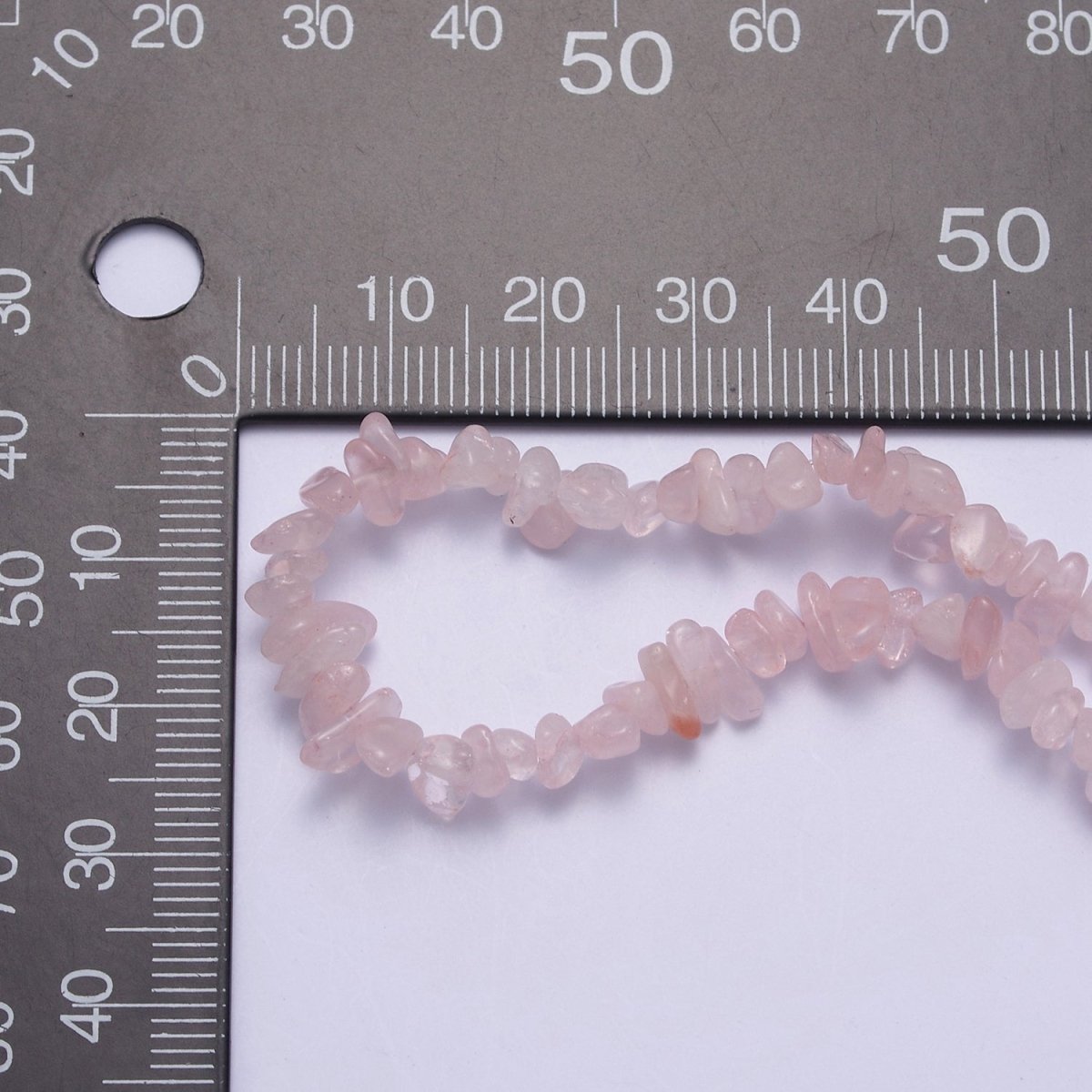 Rose Quartz Beaded Necklace - Chip Necklace Healing Crystals, Gemstone Necklace, Handmade Jewelry, Crystal Necklace | WA-637 Clearance Pricing