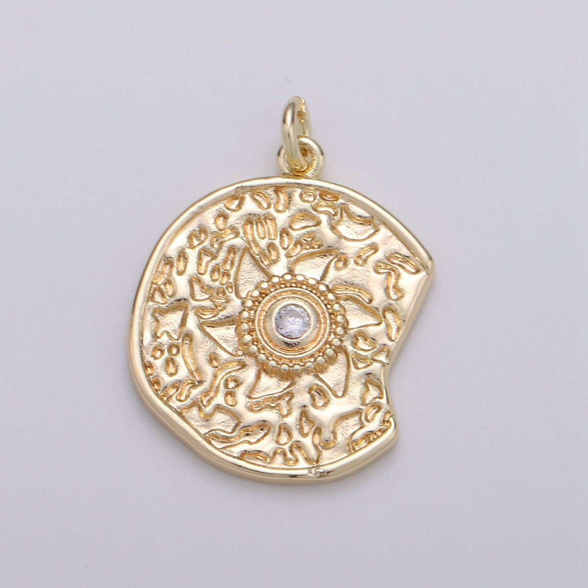 Rustic Coin Charm 14k Gold Filled coin pendant, Medallion charms Sun  coin charms, Celestial Disc Charm for Necklace Bracelet Earring D-403