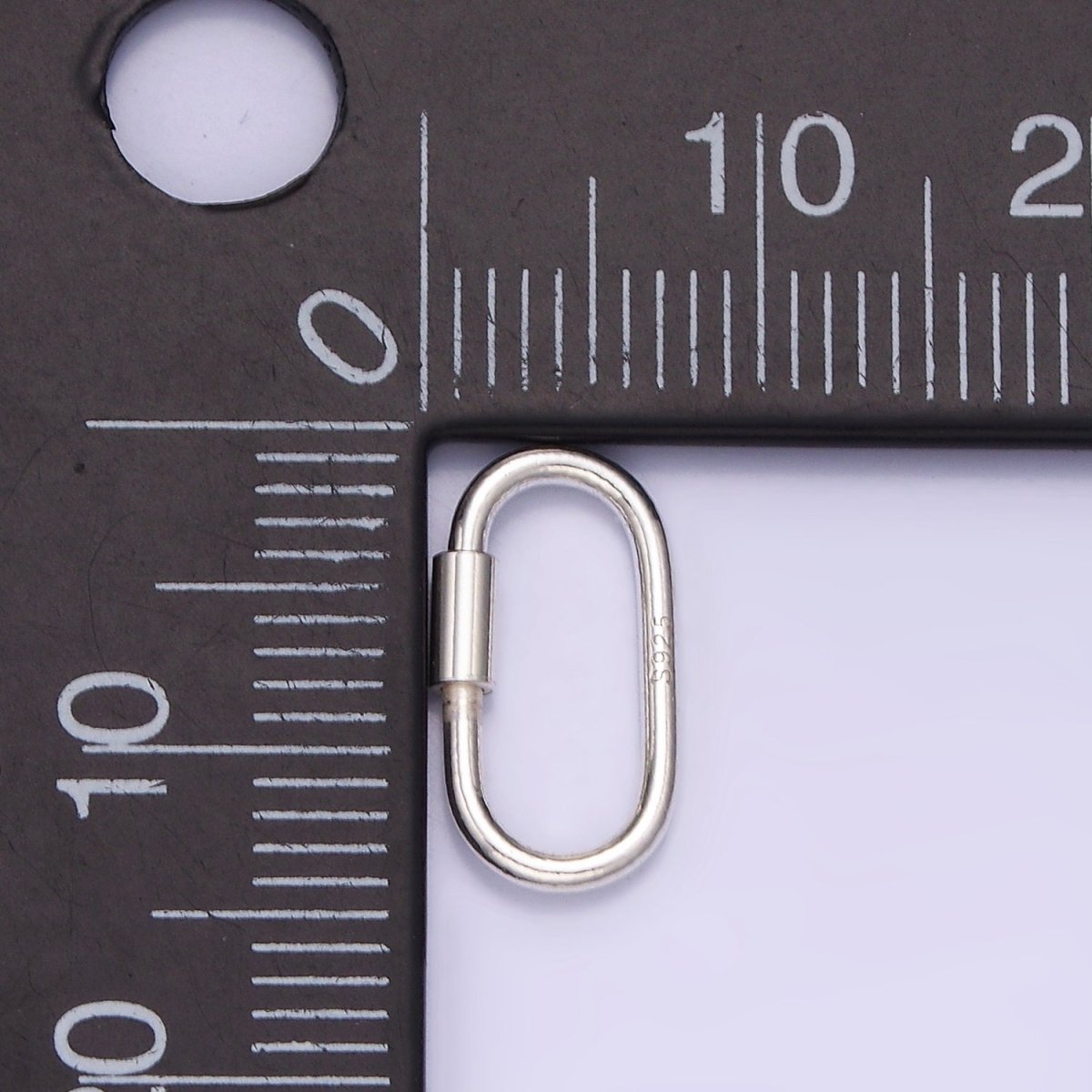 S925 Sterling Silver 10mm Carabiner Clasps Findings | SL-487