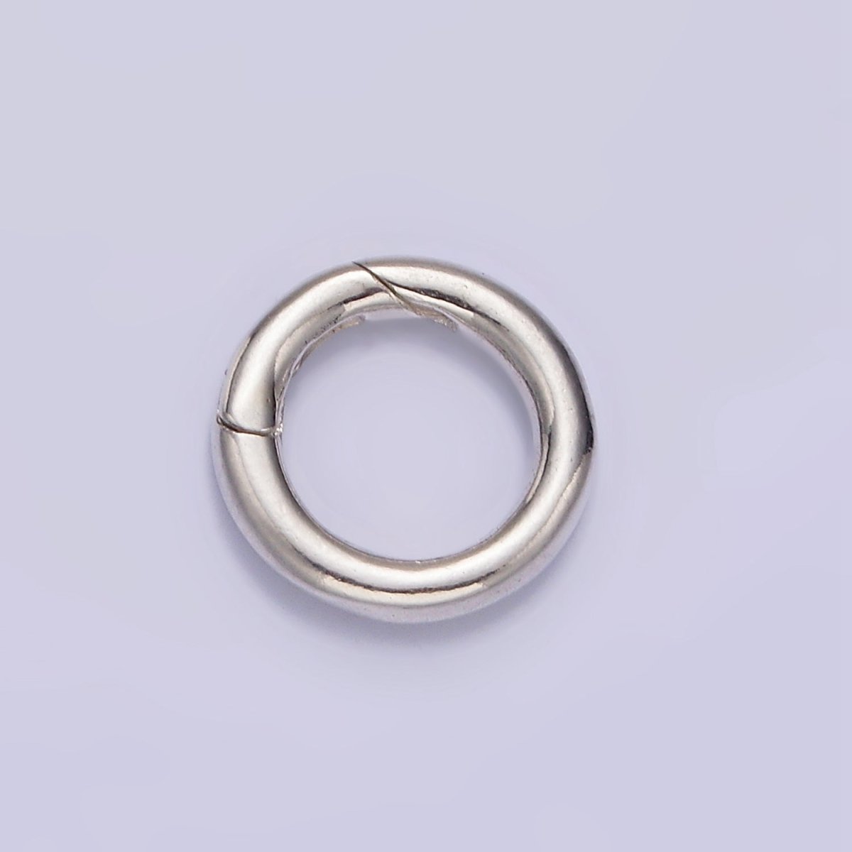 S925 Sterling Silver 12mm Round Push Spring Gate Jewelry Supply | SL-371