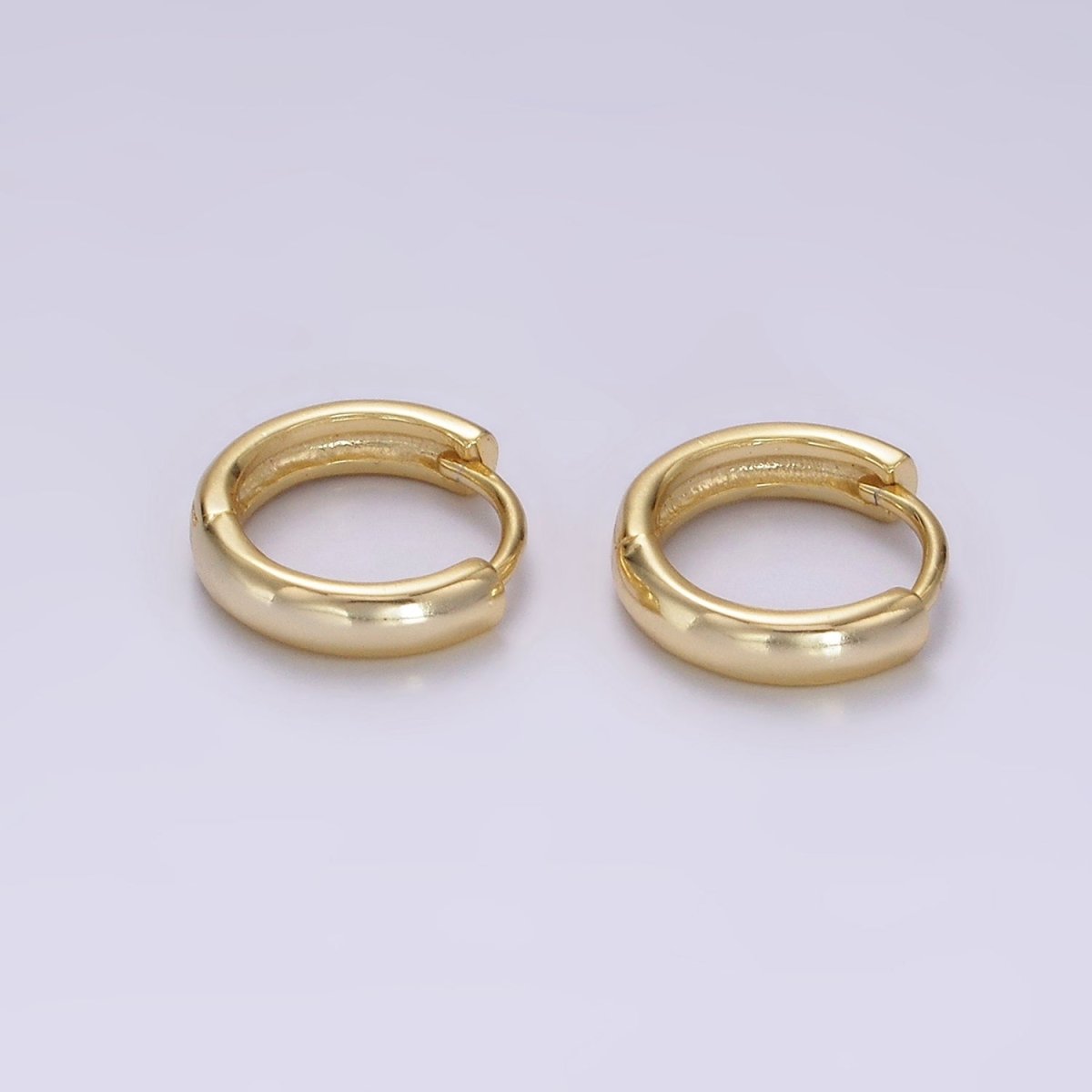 S925 Sterling Silver 12mm Thin Minimalist Cartilage Huggie Earrings in Silver & Gold | SL-409 SL-410