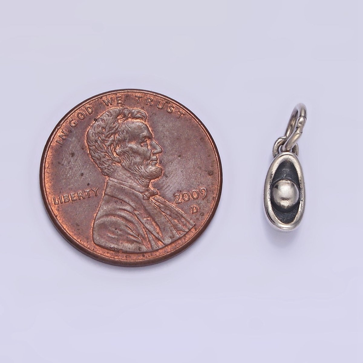 S925 Sterling Silver 14mm Pea Plant Nature Add-On Charm | SL-378