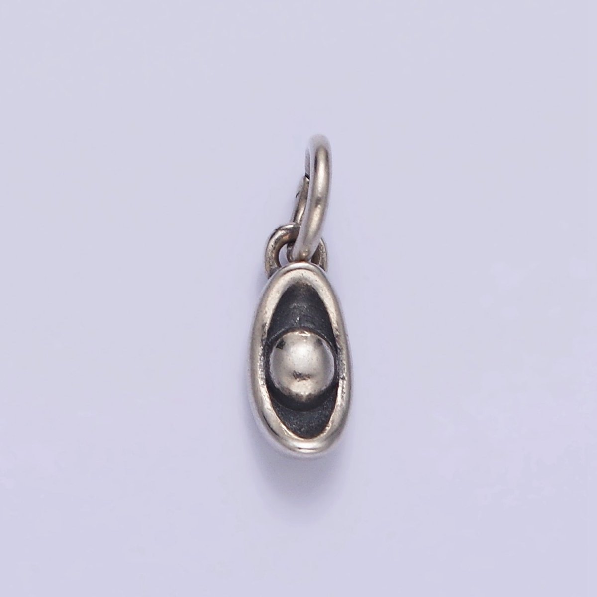 S925 Sterling Silver 14mm Pea Plant Nature Add-On Charm | SL-378