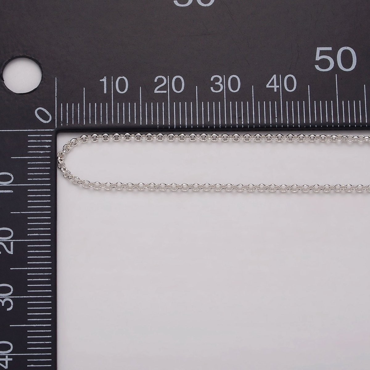 S925 Sterling Silver 1.5mm Rolo Unfinished Chain For Permanent Jewelry Making | ROLL-1483 Clearance Pricing