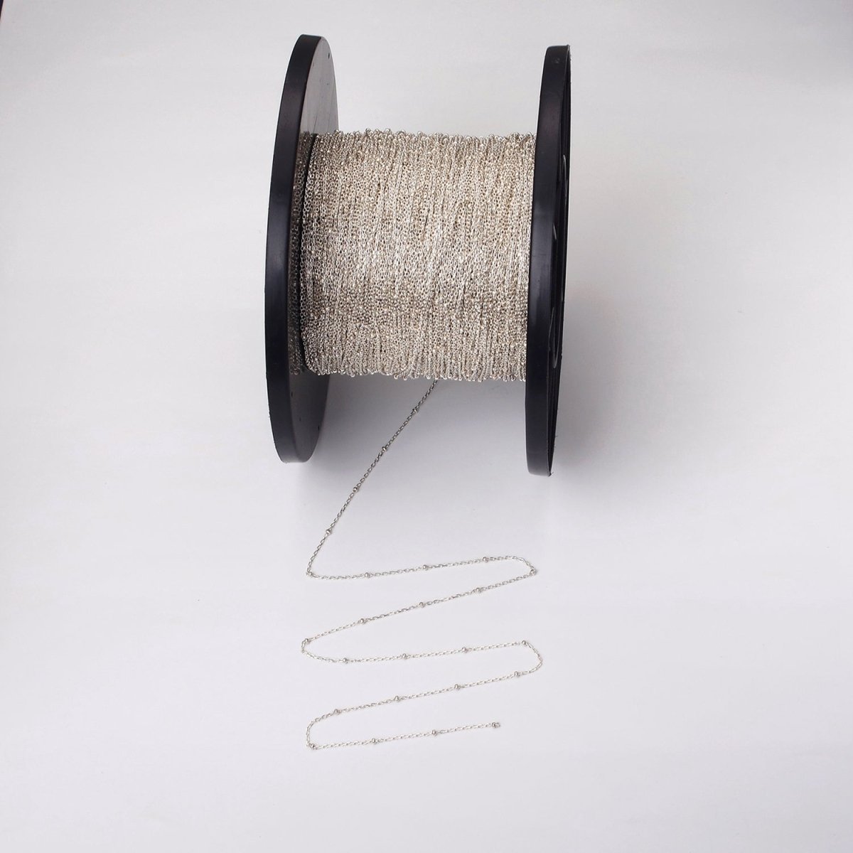 S925 Sterling Silver 1.5mm Satellite Cable Unfinished Chain For Jewelry Making | ROLL-1480