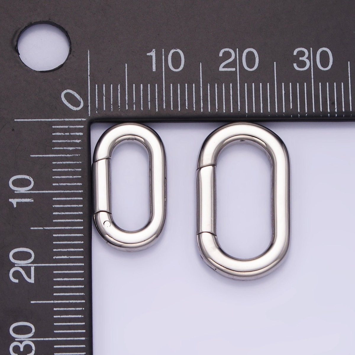 Stainless Steel 18mm, 22mm Oblong Spring Gate Findings | Z772