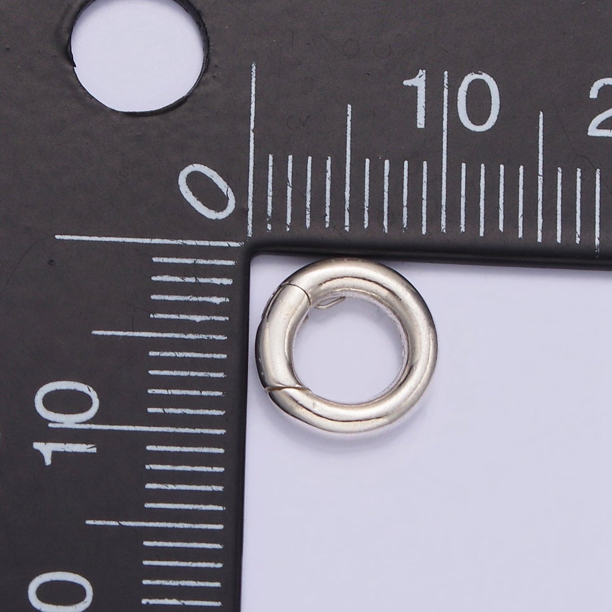 S925 Sterling Silver 9.5mm Round Push Spring Gate Jewelry Supply | SL-374