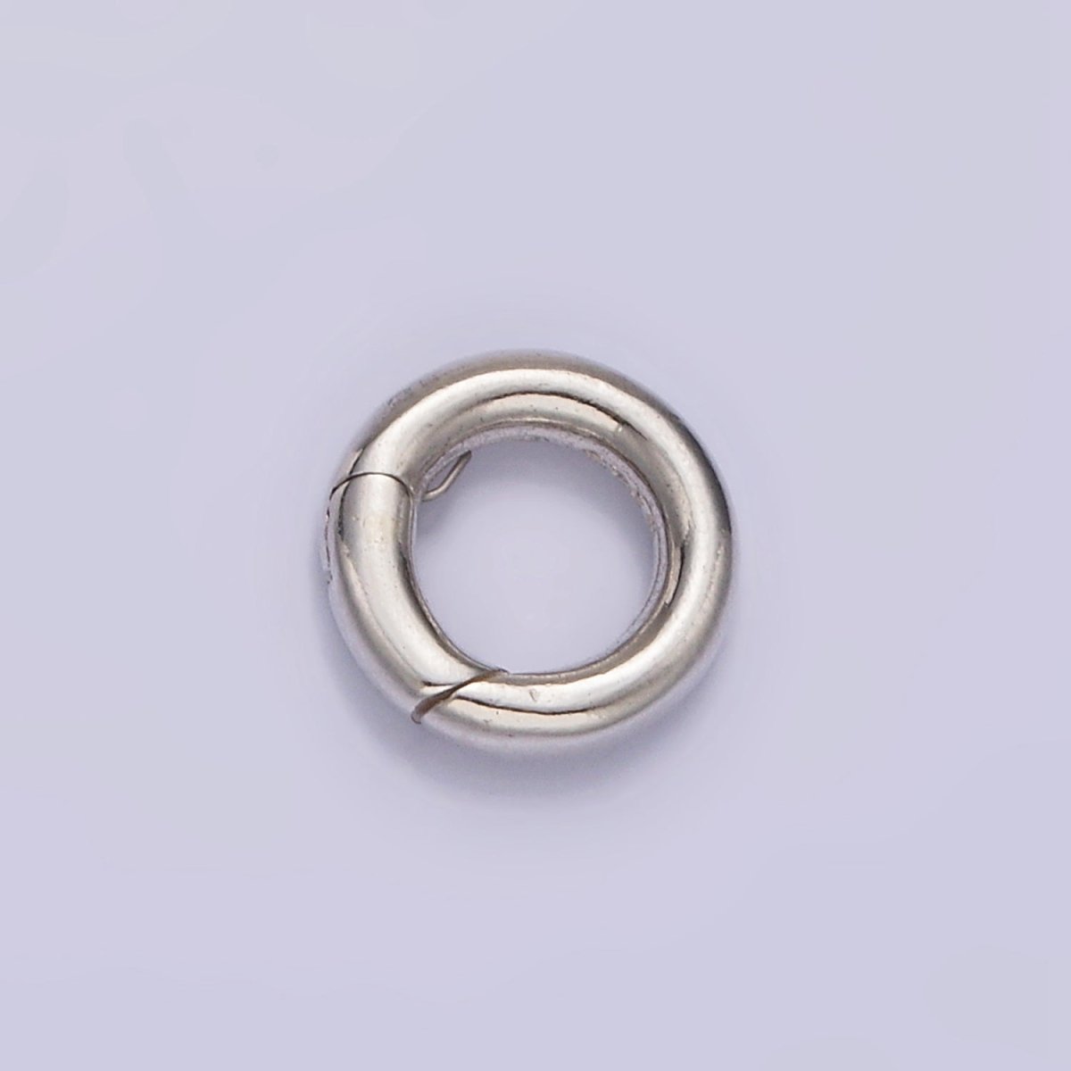 S925 Sterling Silver 9.5mm Round Push Spring Gate Jewelry Supply | SL-374