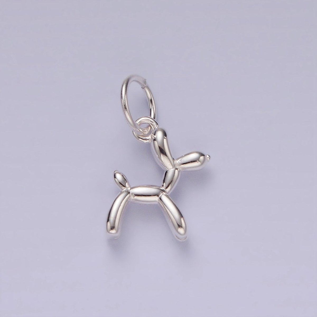 S925 Sterling Silver Balloon Dog Animal Puffed Add-On Charm | SL-441