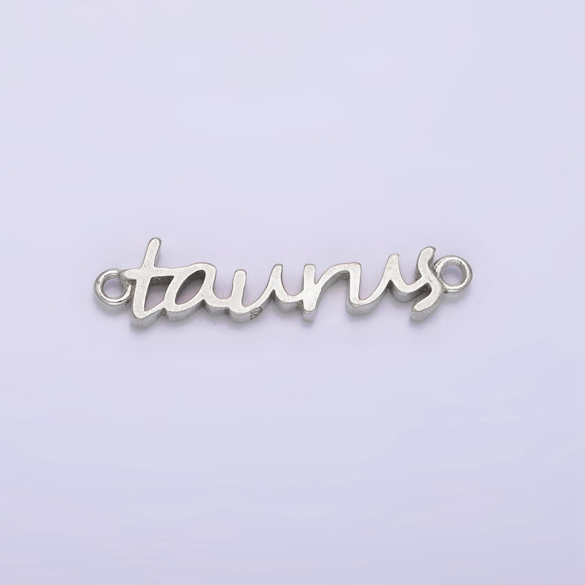 S925 Sterling Silver Birth Zodiac Astrology Cursive Script Link Personalized Charm Connector | A-A1223-A-A1228