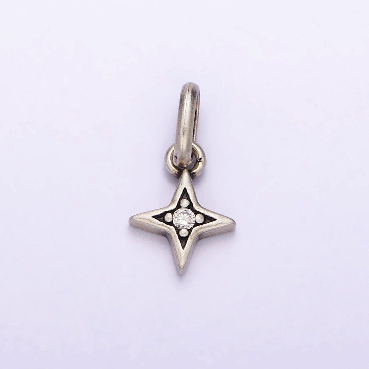 S925 Sterling Silver Clear CZ Celestial Star Pendant | SL-328
