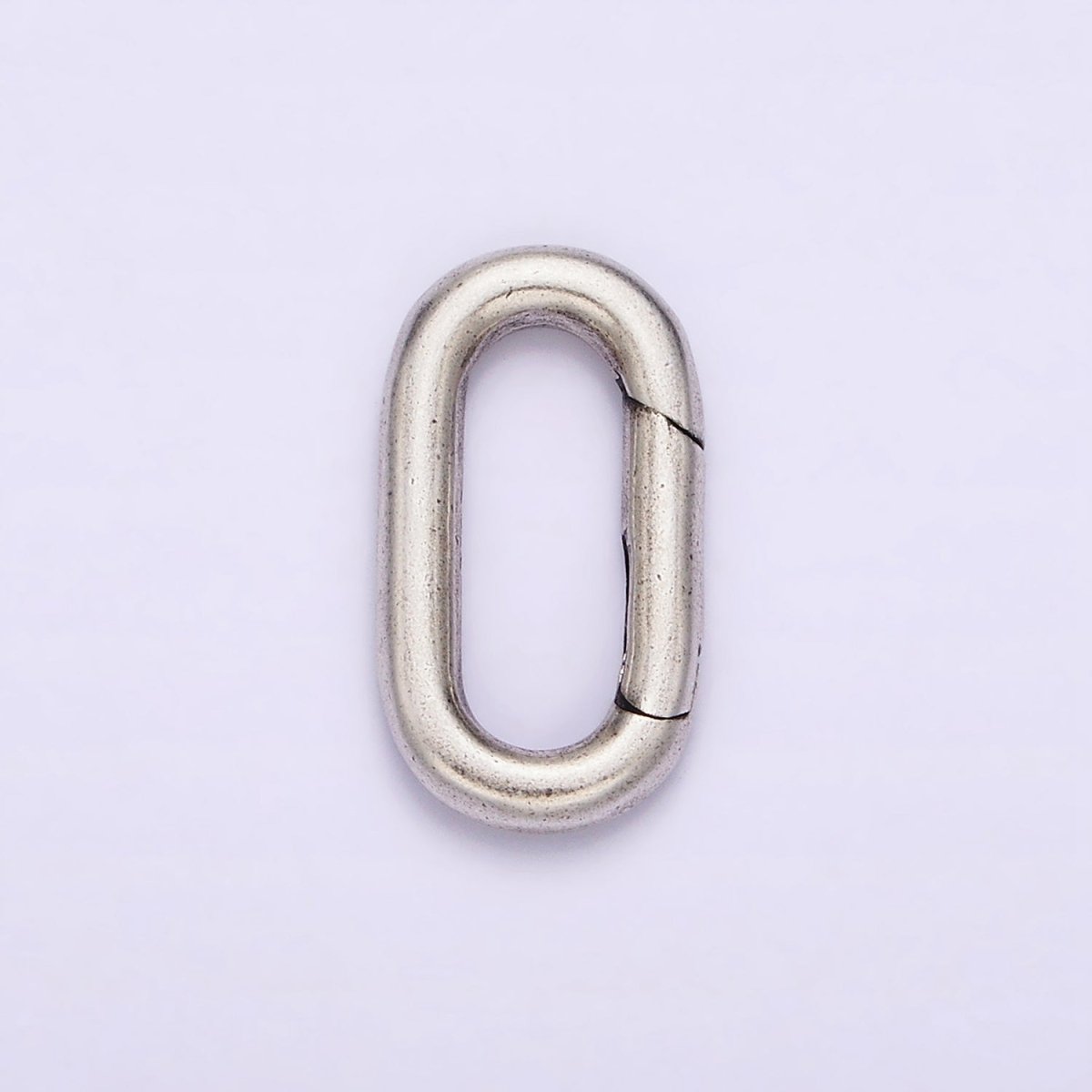 S925 Sterling Silver Hinged Oval Push Gate Ring Clasp Charm Pendants Interchangeable Connectors SL-306