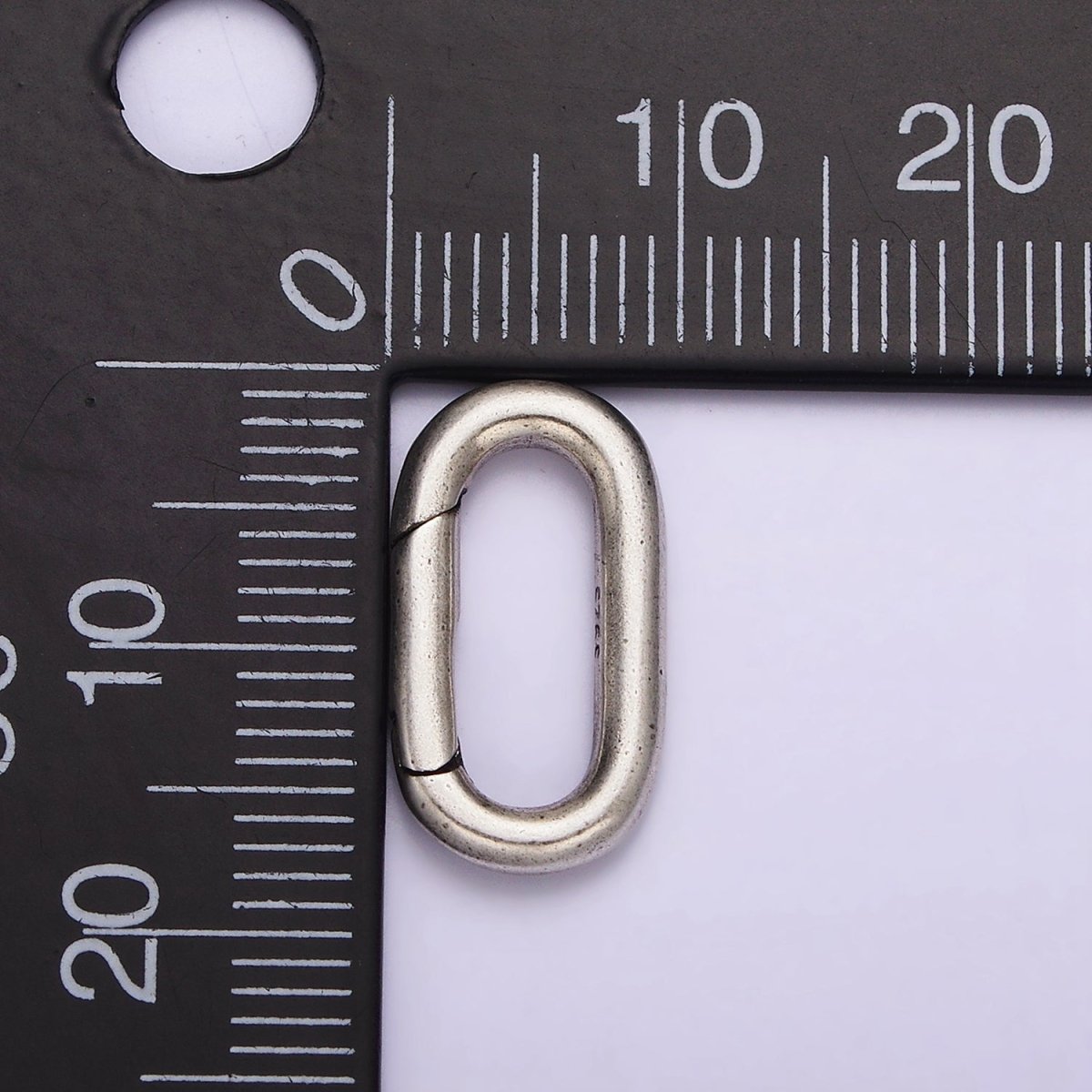 S925 Sterling Silver Hinged Oval Push Gate Ring Clasp Charm Pendants Interchangeable Connectors SL-306