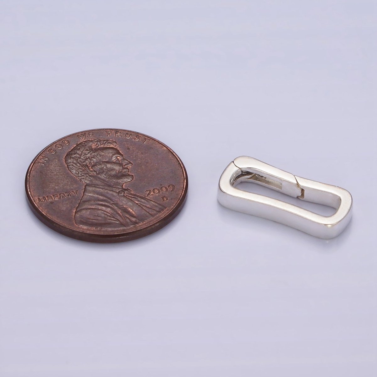 S925 Sterling Silver Rectangle Push Spring Gate Jewelry Findings | SL-473