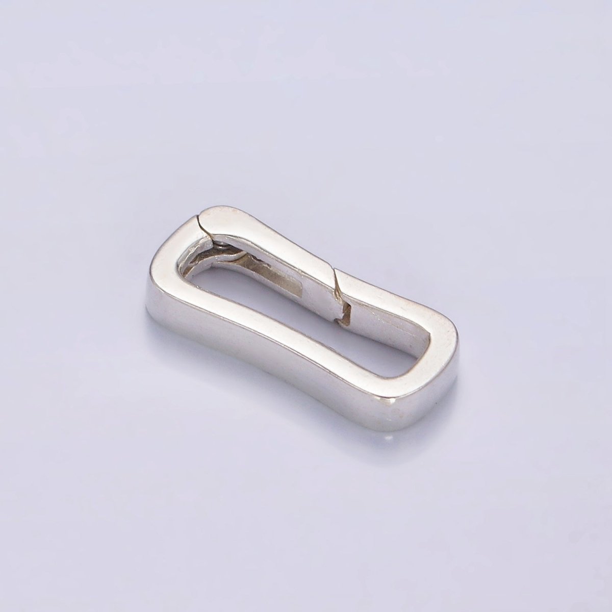 S925 Sterling Silver Rectangle Push Spring Gate Jewelry Findings | SL-473