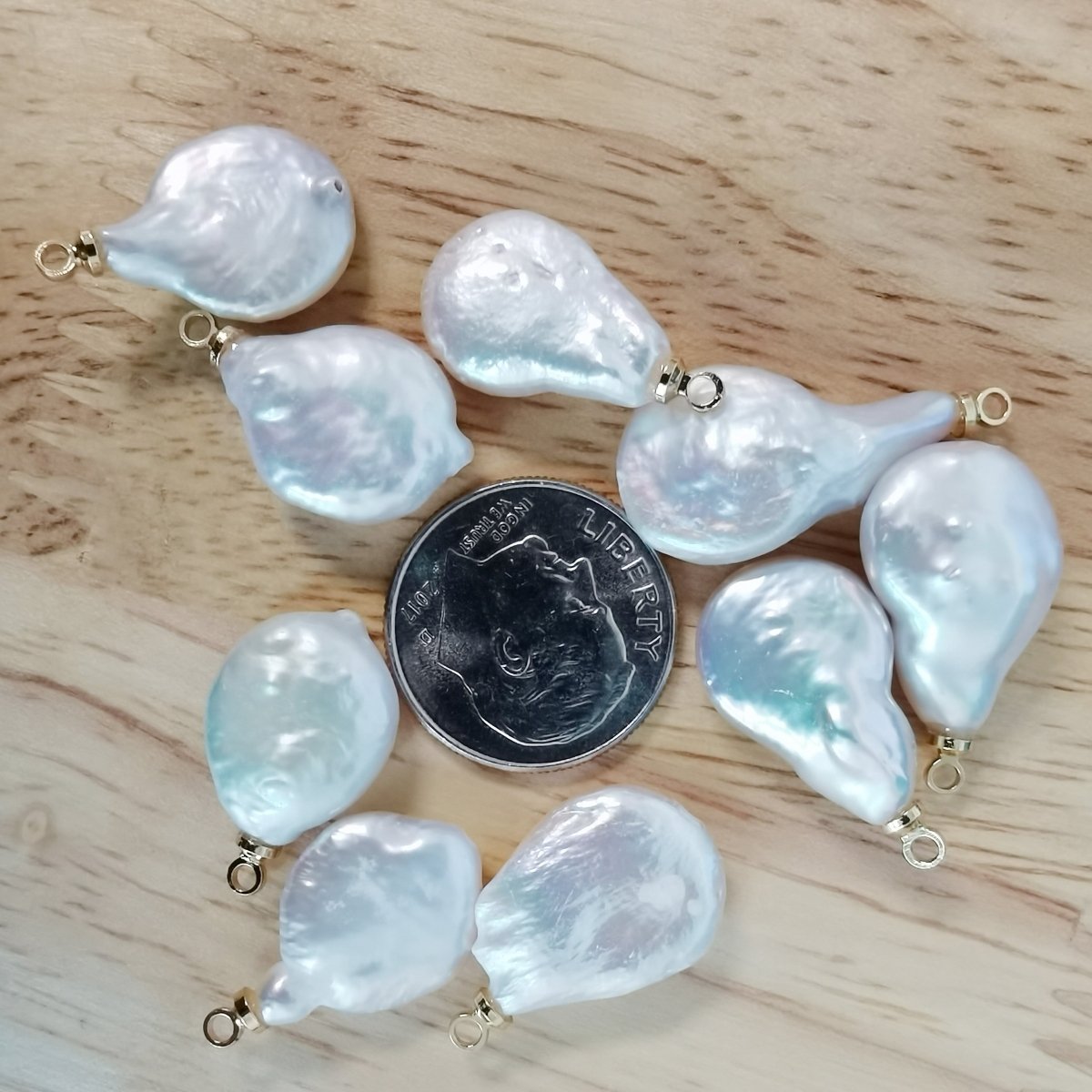 Semi Baroque Freshwater Pearl Charm P-1797