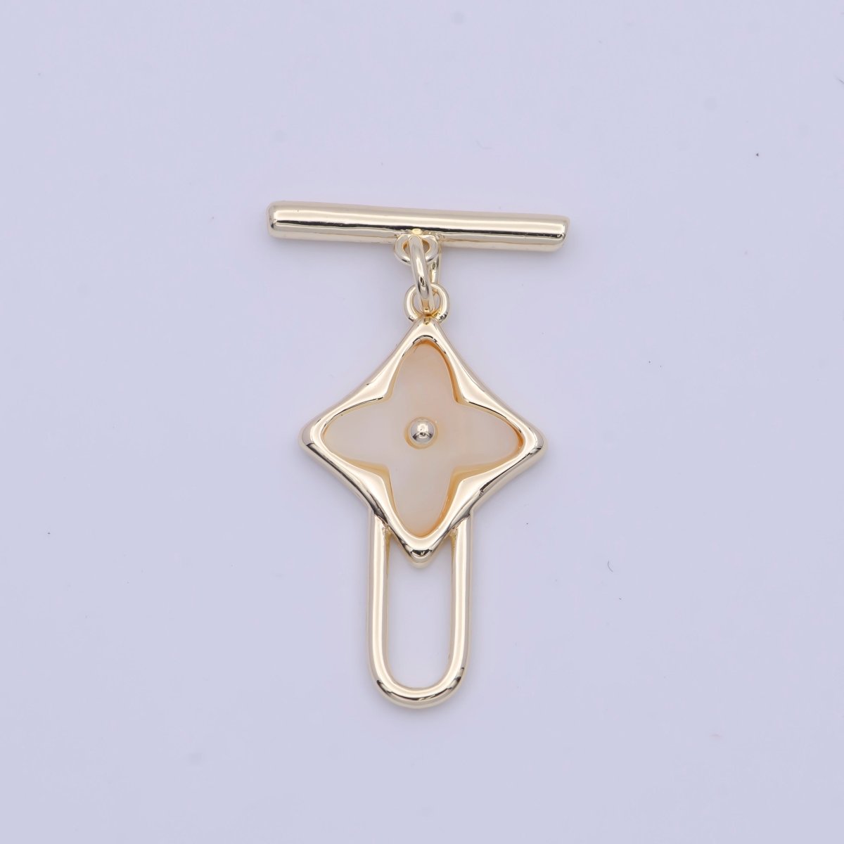 Shell Clover Toggle Clasps Gold Closure Findings Lucky Jewelry Supply  L-909