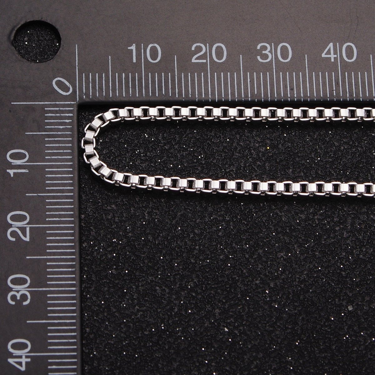 Silver Box Chain Necklace - Unisex 2mm Waterproof Box Necklace, Minimalist Gifts for Men, Women Ready to Wear Chain for Gift | WA-1547 Clearance Pricing
