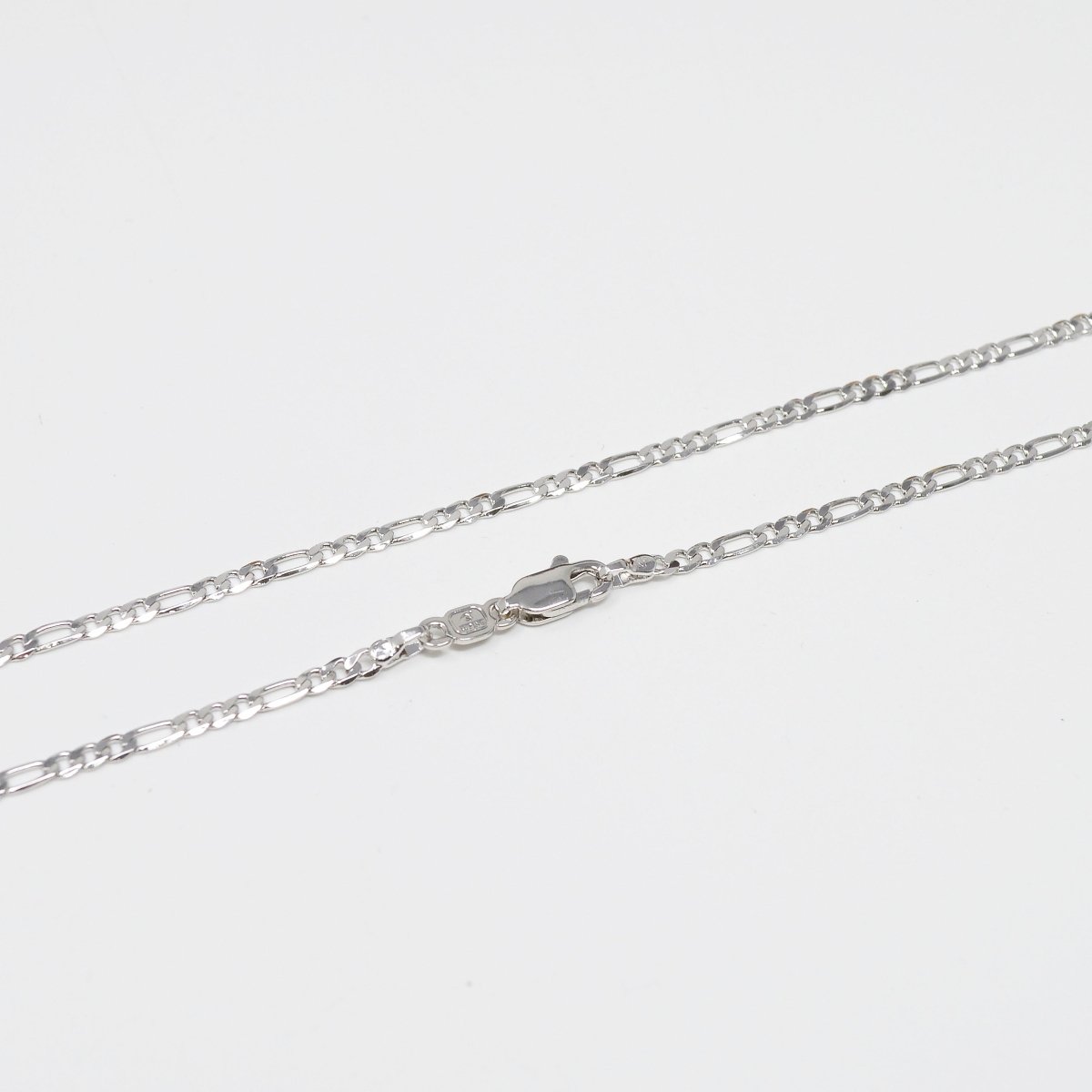 Silver Figaro Chain 20 inch Figaro Necklace with lobster clasp 2.5mm Figaro for men woman | CN-1015  Clearance Pricing