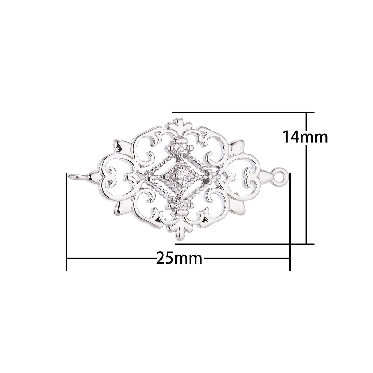 Silver Gold Filled Ancient Style link Connector for Earring Bracelet Necklace F-050