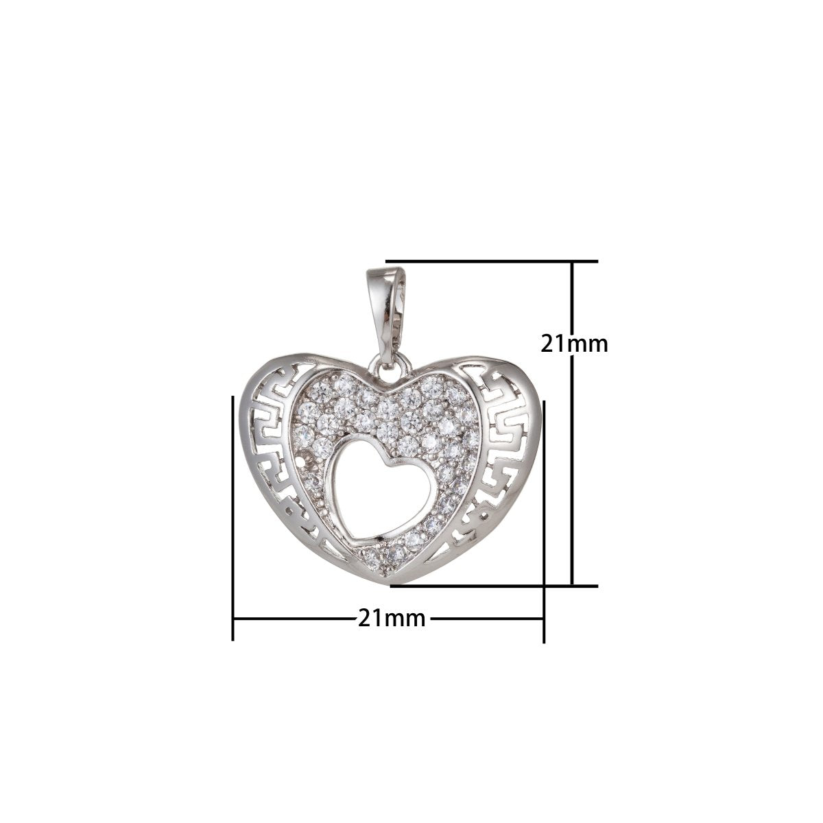 Silver Gold Filled Heart Pendants  I-454