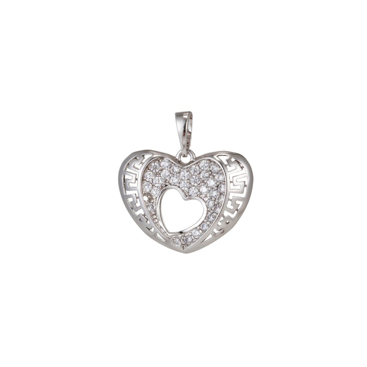 Silver Gold Filled Heart Pendants  I-454