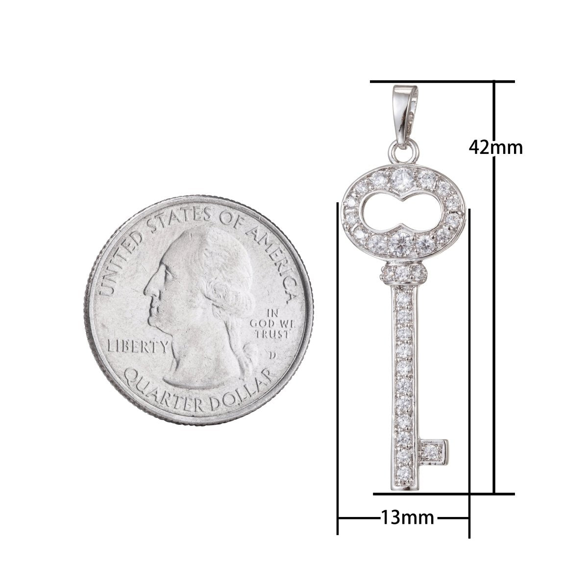 Silver Gold Filled Key Pendants  I-458