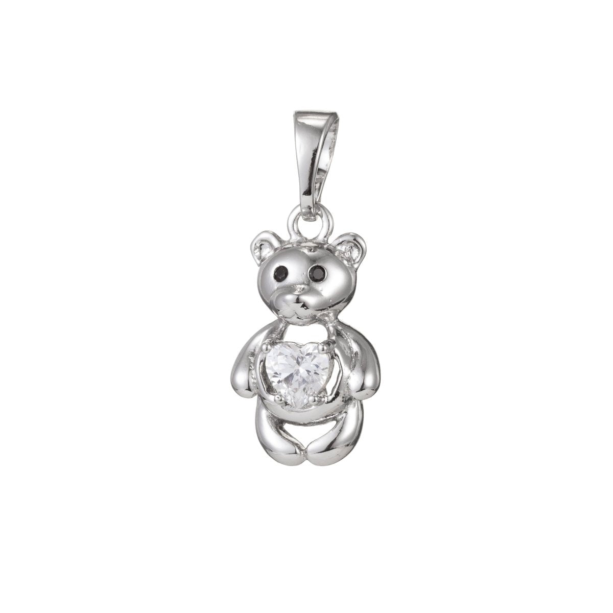 Silver Gold Filled Teddy Bear Pendants  I-461